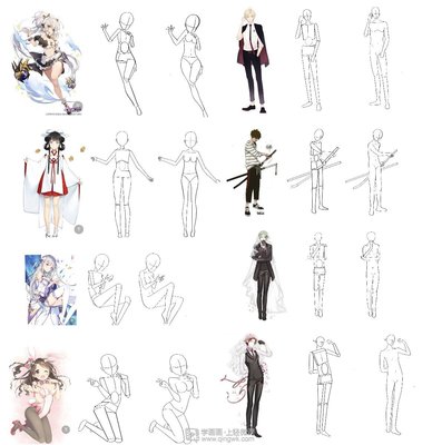 日系人體比例練習(xí)——?jiǎng)勇宋锶腴T(mén)訓(xùn)練